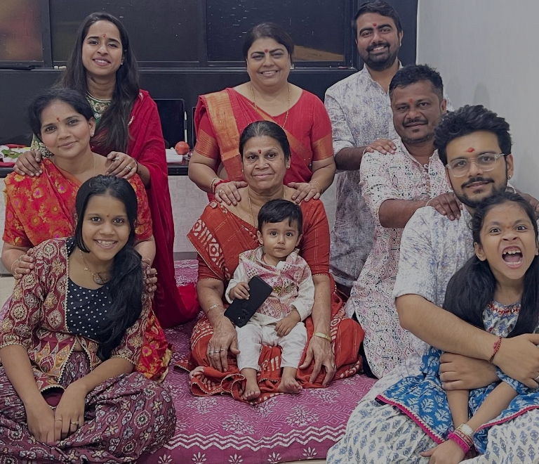 Bhavya Gandhi with his Family