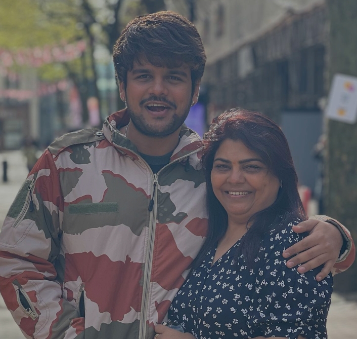 Bhavya Gandhi with his Mother