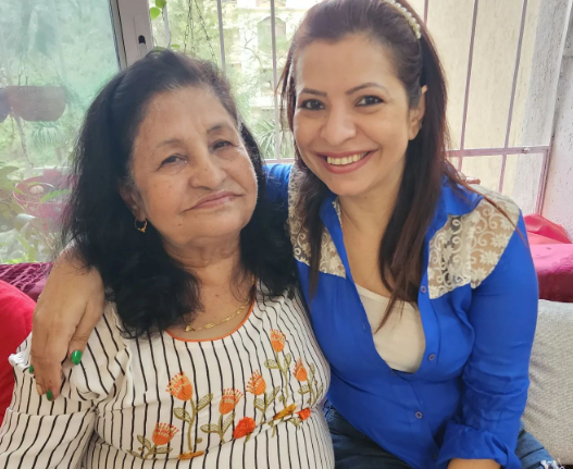 Jennifer Mistry Bansiwal with Her Mother