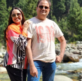 Sonalika Joshi with her Husband