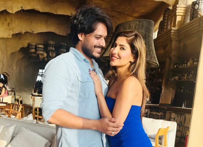 Sana Sultan Khan with her Husband Sana Sultan Khan with her Husband